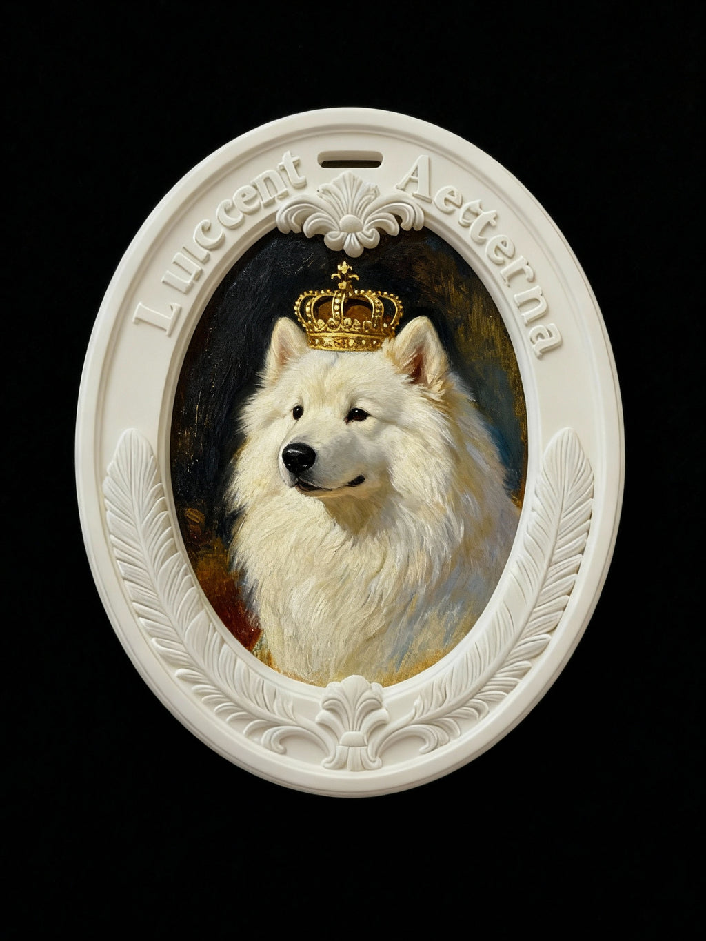 Custom Samoyed Classical Portrait Relief