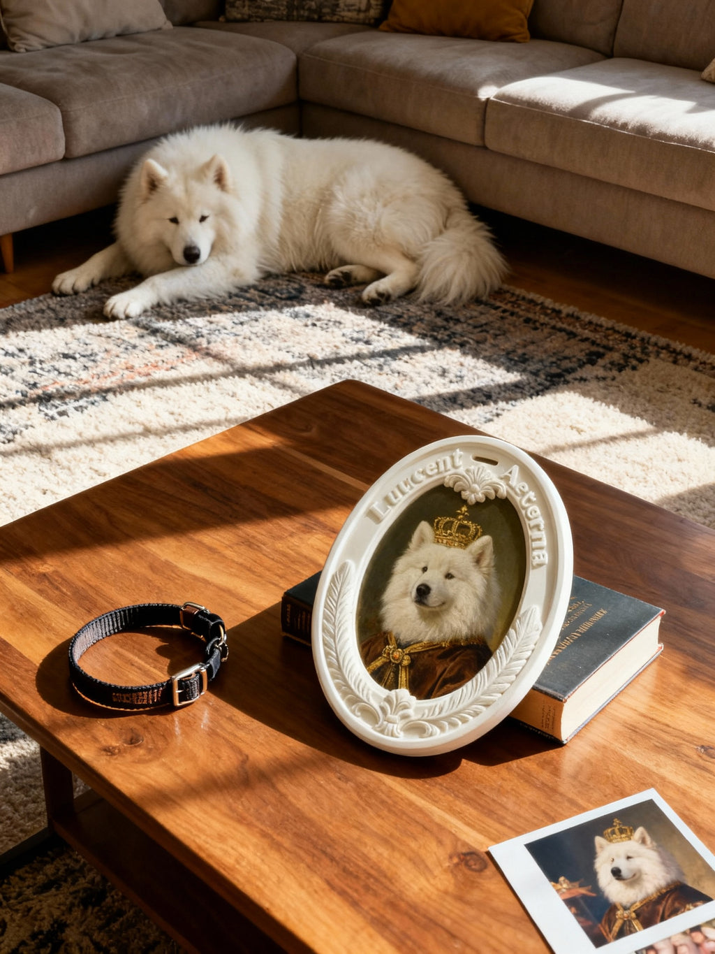 Custom Samoyed Classical Portrait Relief